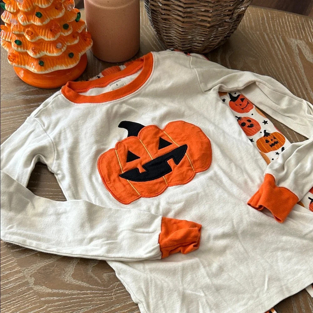 Gymboree Kids Pumpkin Jack-o’-lantern Halloween Pajama Set